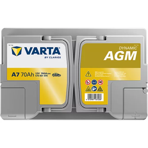 Batéria 570901076 AGM 12V 760A 70Ah /VARTA/ - obr. 3
