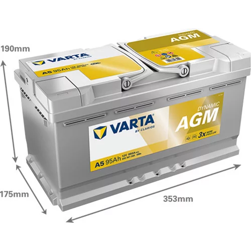 Autobatéria 595901085 AGM 12V 850A 95Ah /VARTA/ - obr. 1