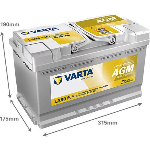 Štartovacia batéria 840080080K312 /VARTA/ - obr. 1