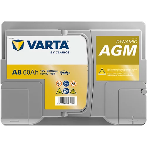 Batéria 560901068 AGM 12V 680A 60Ah /VARTA/ - obr. 3