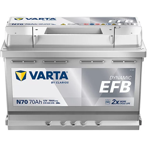 Batéria VARTA 570500076 EFB 12V 760A 70Ah