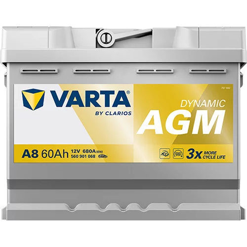 Batéria 560901068 AGM 12V 680A 60Ah /VARTA/ - obr. 2