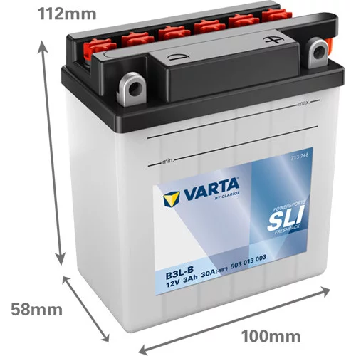 Moto batéria 503013003 12V 30A 3Ah /VARTA/ - obr. 1