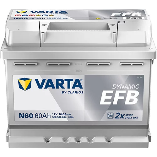 Autobatéria VARTA 560500064 EFB 12V 640A 60Ah