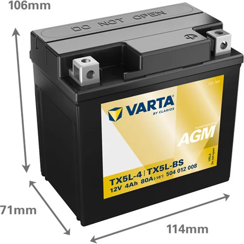 Batéria 504012008 12V 80A 4Ah /VARTA/ - obr. 1