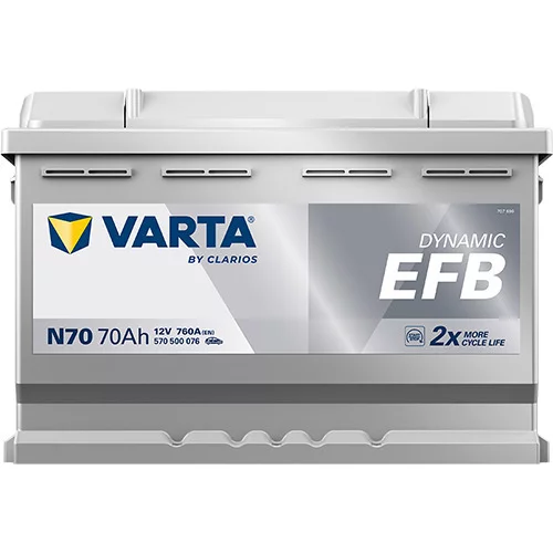 Batéria 570500076 EFB 12V 760A 70Ah /VARTA/ - obr. 2