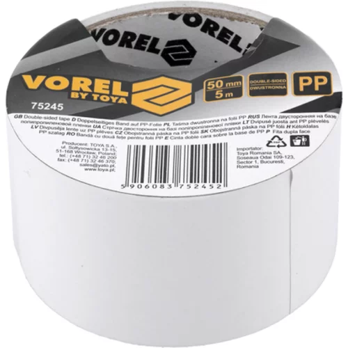 OBOJSTRANNÁ PÁSKA NA PP FÓLII 50 MM X 5 M /VOREL/ - obr. 2