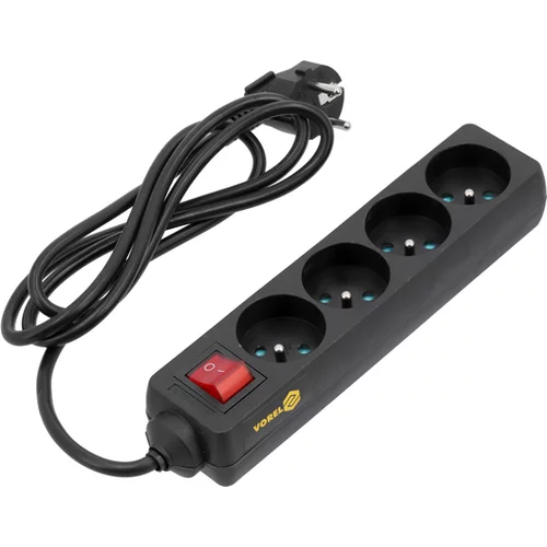 ELEKTRICKÝ PREDLŽOVACÍ KÁBEL 4 ZÁSUVKY 1,5M VRÁTANE /VOREL/ - obr. 1