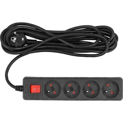 ELEKTRICKÝ PREDLŽOVACÍ KÁBEL 4 ZÁSUVKY 5M VRÁT.