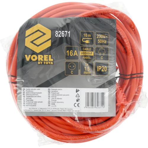 ORANŽOVÝ PREDLŽOVACÍ KÁBEL 10M /VOREL/ - obr. 3