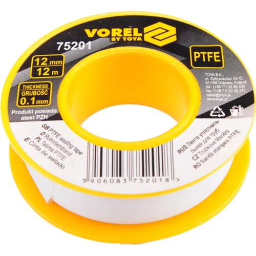 PTFE PÁSKA 12MX12MMX0,1MM /VOREL/ - obr. 1