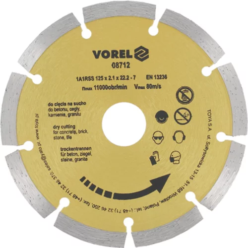 DIAMANTOVÝ DISK 125 MM SEGMENTOVANÝ