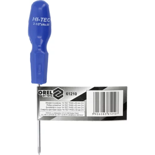 KRÍŽOVÝ SKRUTKOVAČ HI-TEC PH00X63MM /VOREL/ - obr. 2