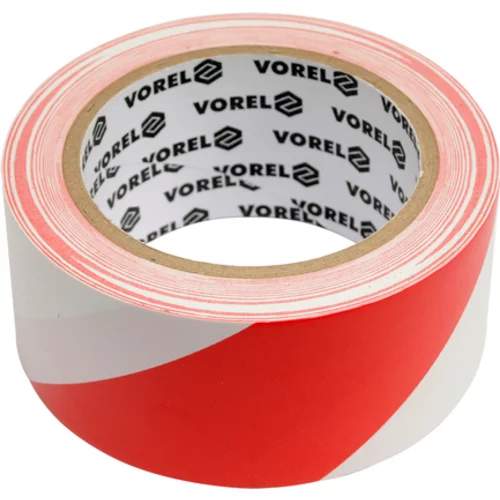 VÝSTRAŽNÁ PÁSKA, LEPIACA, BIELO/ČERVENÁ 48 MM X 33 M /VOREL/ - obr. 1