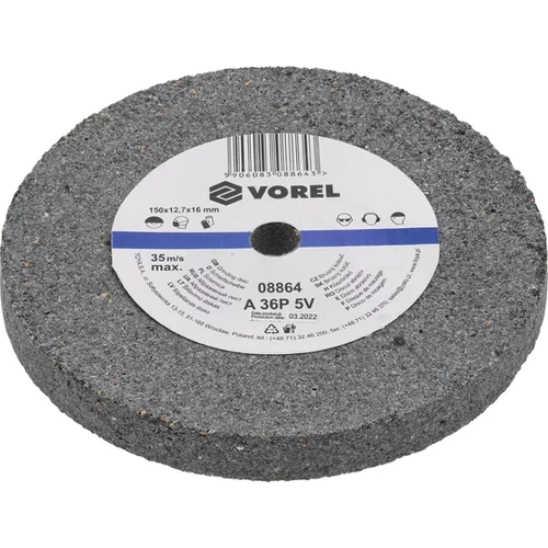 Kotúč na stolovú brúsku 150x12,7x17 mm hrubý Vorel 08864 HRUBÝ