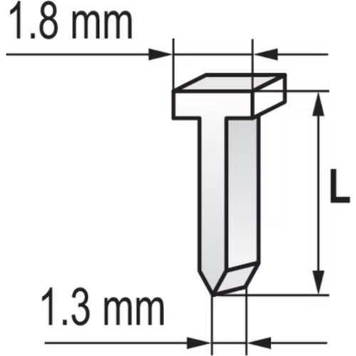 KOLÍKY 16MM DRÔT 1,0X1,3MM, HLAVA 1,8MM 5000KS /VOREL/ - obr. 2