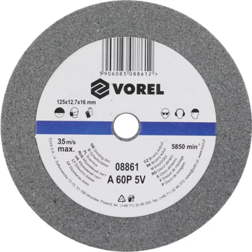 DISK PRE STOLOVÚ BRÚSKU 125X12,7X17 MM - JEMNÝ