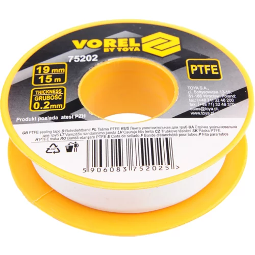 PTFE PÁSKA 15MX19MMX0,2MM /VOREL/ - obr. 1