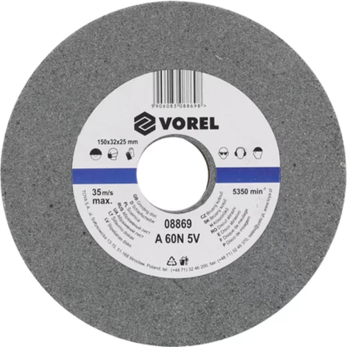 DISK DO STOLNEJ BRUSKY 150X32X25 MM - JEMNY /VOREL/ - obr. 1