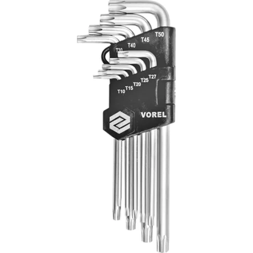 BEZPEČNOSTNÉ KĽÚČE TORX T10-T50, CR-V, SADA 9 KS.