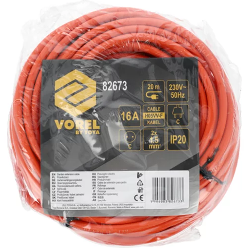 ORANŽOVÝ PREDLŽOVACÍ KÁBEL 20M /VOREL/ - obr. 3