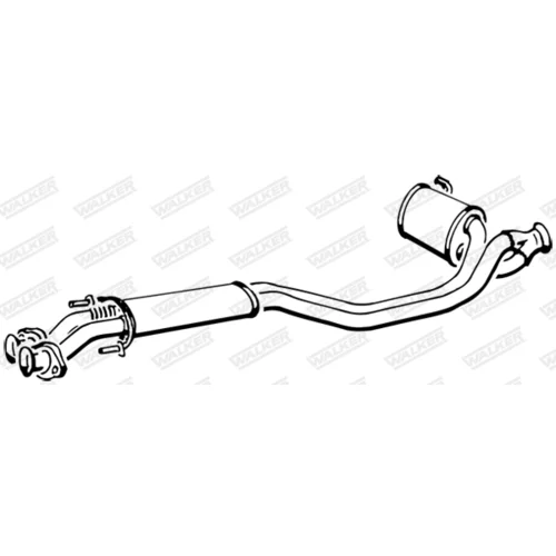 Stredný tlmič výfuku WALKER 17120