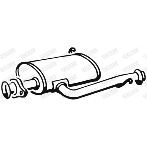 Stredný tlmič výfuku WALKER 17398