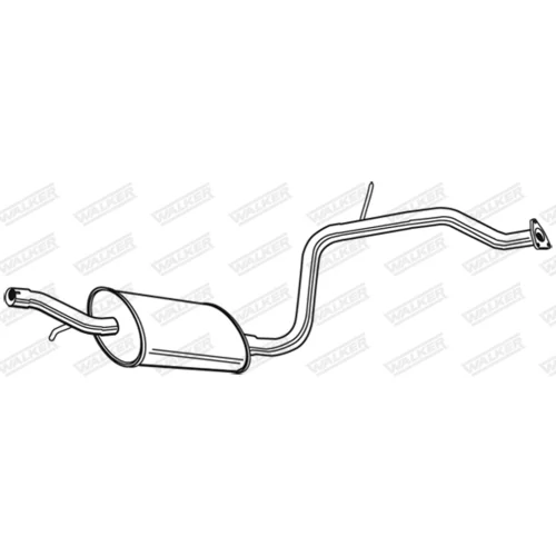 Stredný tlmič výfuku WALKER 22946