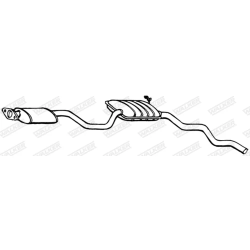 Stredný tlmič výfuku WALKER 12046
