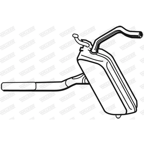 Stredný tlmič výfuku WALKER 21479