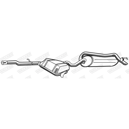 Stredný tlmič výfuku WALKER 22083