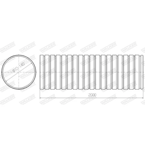 Vlnovec výfukového potrubia WALKER 09897