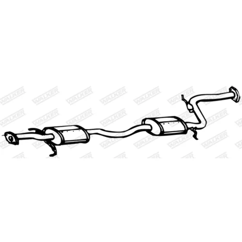 Stredný tlmič výfuku WALKER 15038