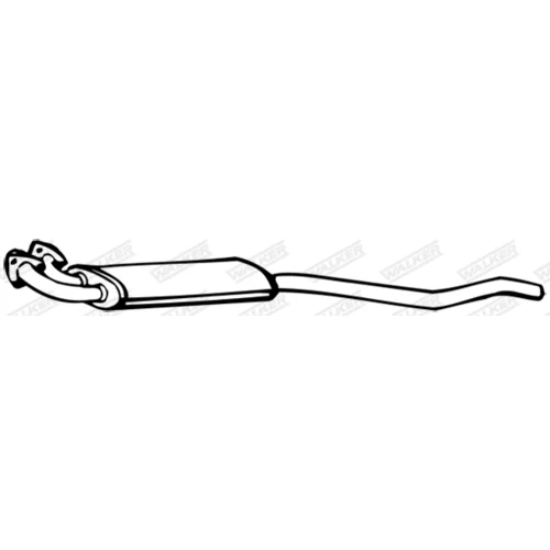 Stredný tlmič výfuku WALKER 21490