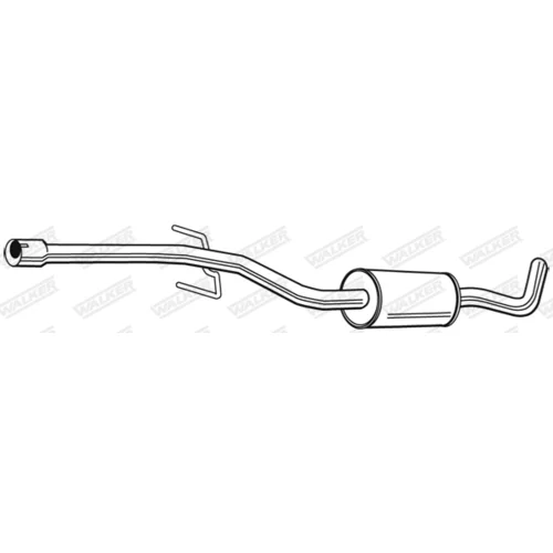 Stredný tlmič výfuku 23085 /WALKER/ - obr. 1