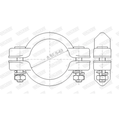 Svorka výfukového systému 86206 /WALKER/ - obr. 4