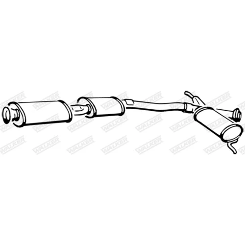 Stredný tlmič výfuku WALKER 17187