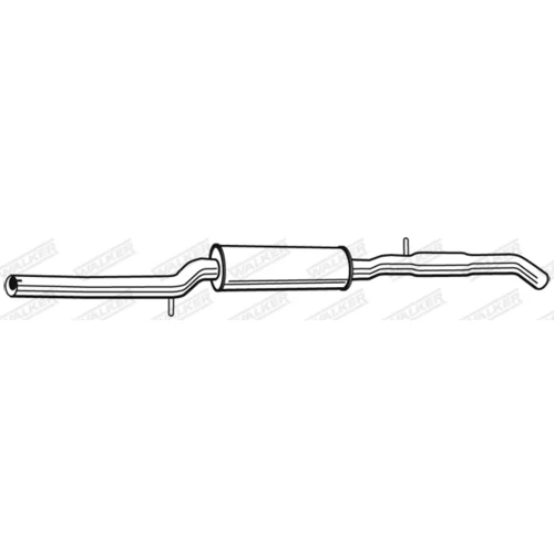 Stredný tlmič výfuku 22591 /WALKER/ - obr. 1