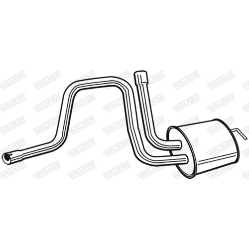 Stredný tlmič výfuku 22642 /WALKER/