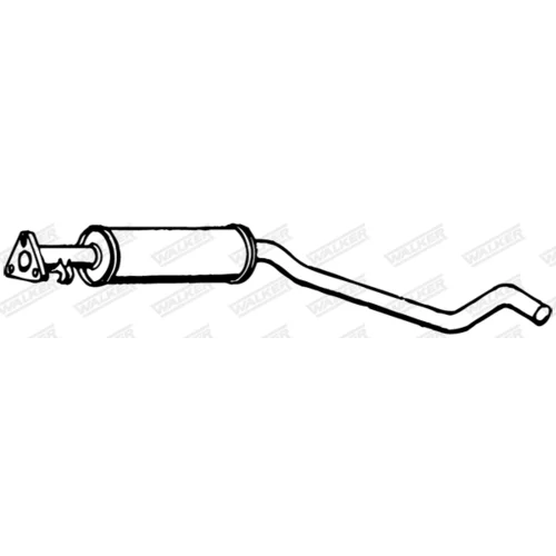 Stredný tlmič výfuku WALKER 70349