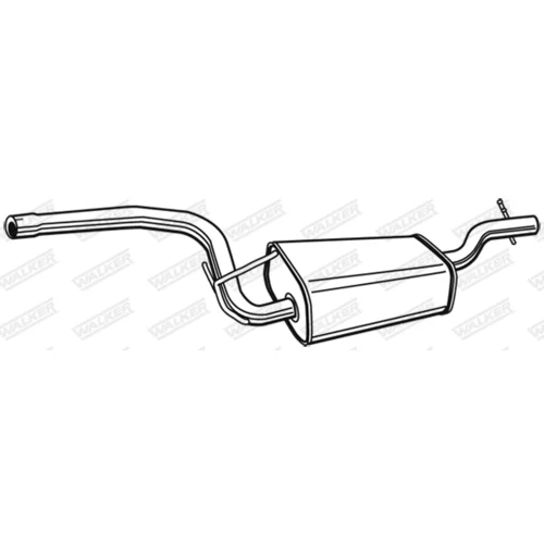 Stredný tlmič výfuku 71002 /WALKER/ - obr. 1