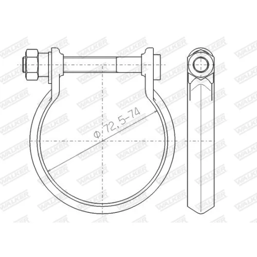 Svorka výfukového systému 80781 /WALKER/ - obr. 2