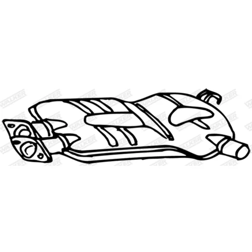 Stredný tlmič výfuku WALKER 14016