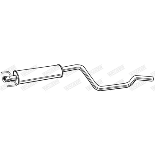 Stredný tlmič výfuku WALKER 23163
