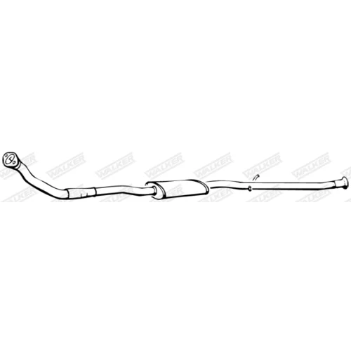 Stredný tlmič výfuku WALKER 13638