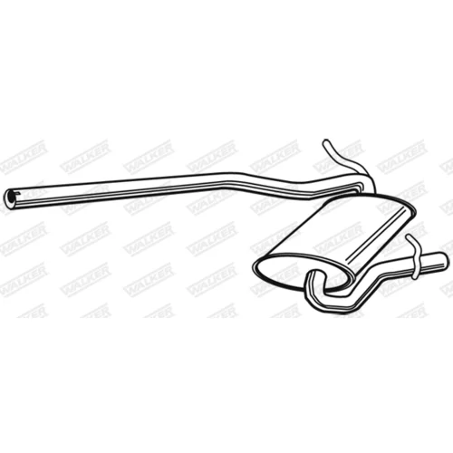 Stredný tlmič výfuku WALKER 23185