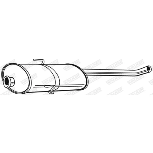 Stredný tlmič výfuku WALKER 22349