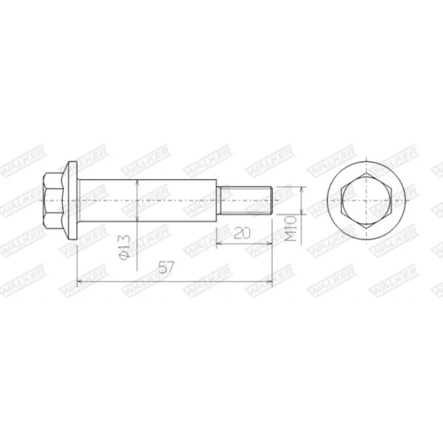 Skrutka pre výfukový systém 83155 /WALKER/ - obr. 2