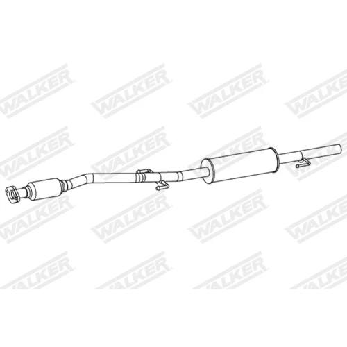 Stredný tlmič výfuku 24494 /WALKER/ - obr. 1