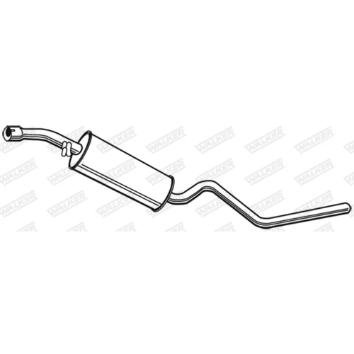 Stredný tlmič výfuku 23207 /WALKER/ - obr. 2